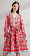 Rosa Red Floral Maxi Dress