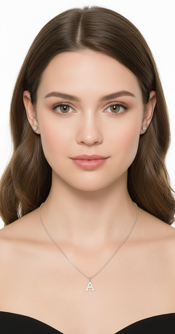 Initial Letter Pendant Necklace