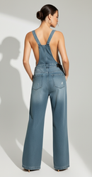 Nora Distressed Denim Overalls