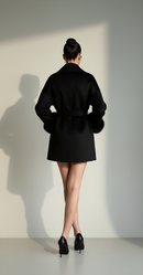 Helena Lace-Up Wool Coat