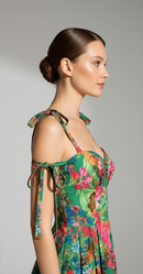 Elisa Printed Button Dress