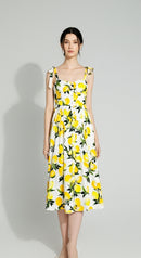 Elisa Printed Button Dress