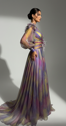 Lyra Off-Shoulder Mesh Dres