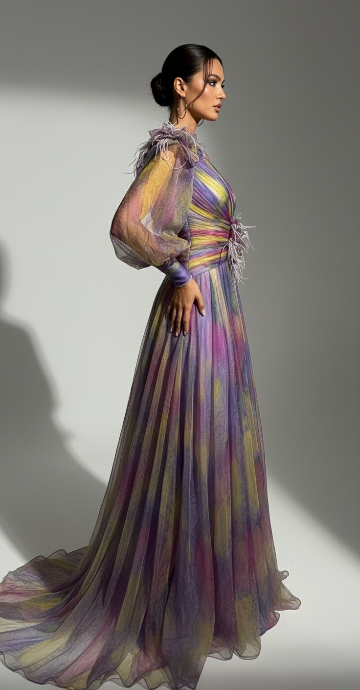 Lyra Off-Shoulder Mesh Dres