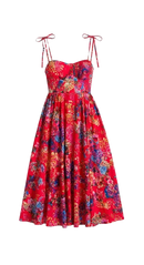 Elisa Printed Button Dress