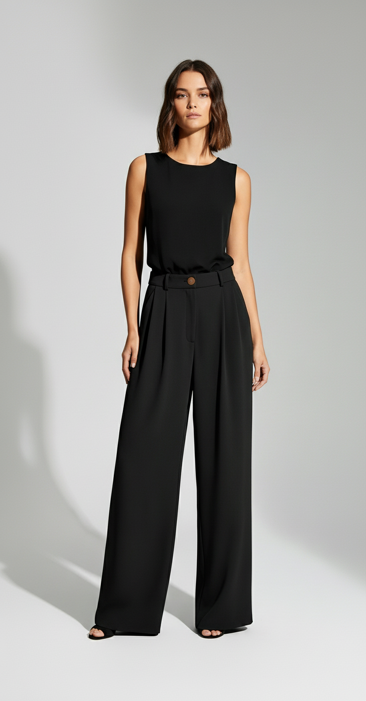 Clara Wide-Leg Suit Pants