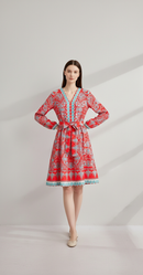 Rosa Red Floral Maxi Dress