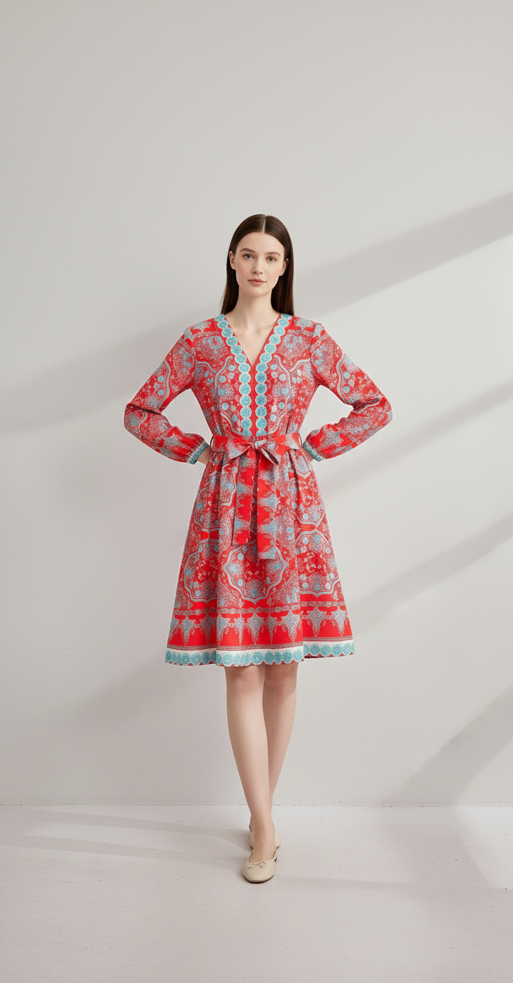 Rosa Red Floral Maxi Dress