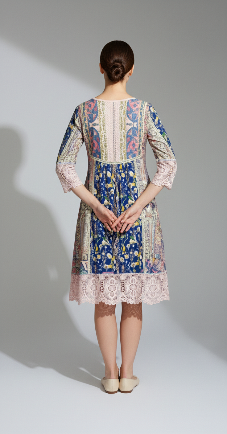 Elodie Retro Lace Dress