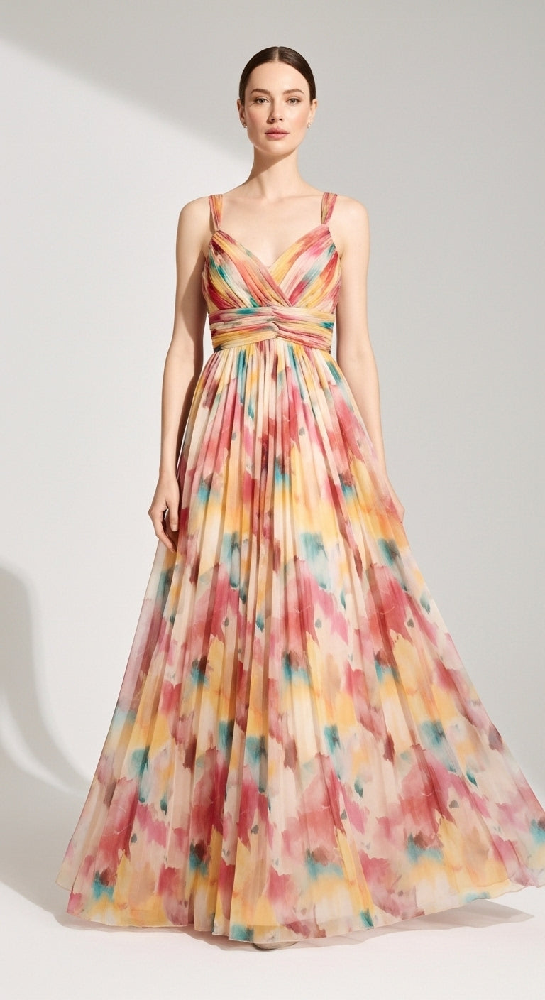 Selina Mesh Print Dress