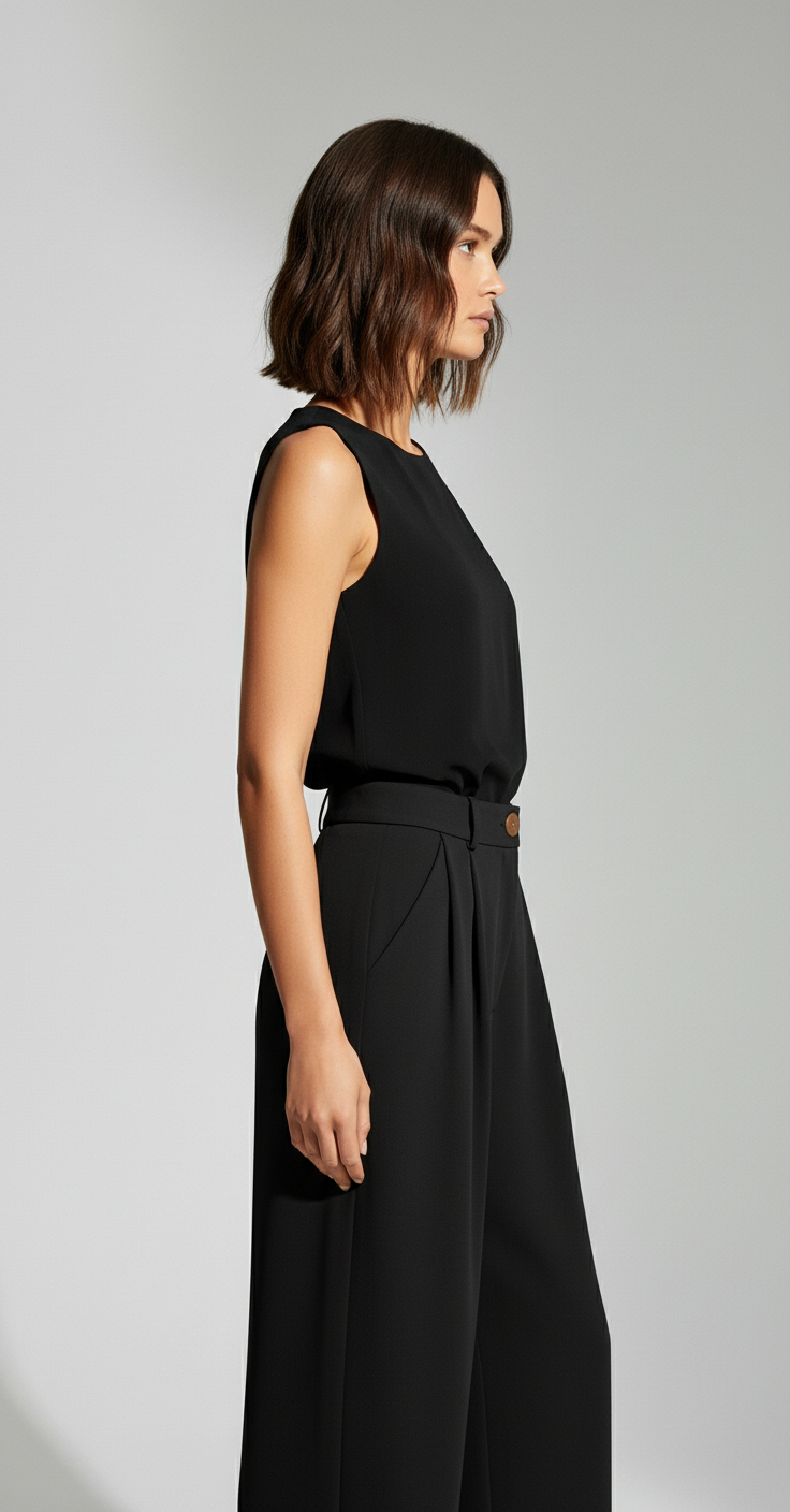 Clara Wide-Leg Suit Pants