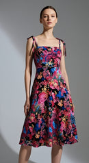 Elisa Printed Button Dress