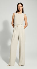 Clara Wide-Leg Suit Pants