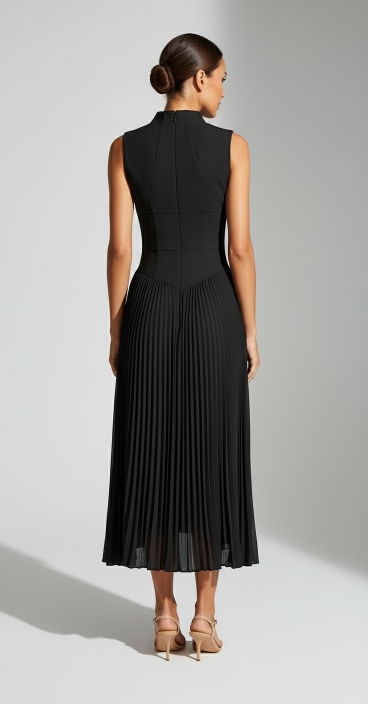 Elena Pleated Maxi Dress