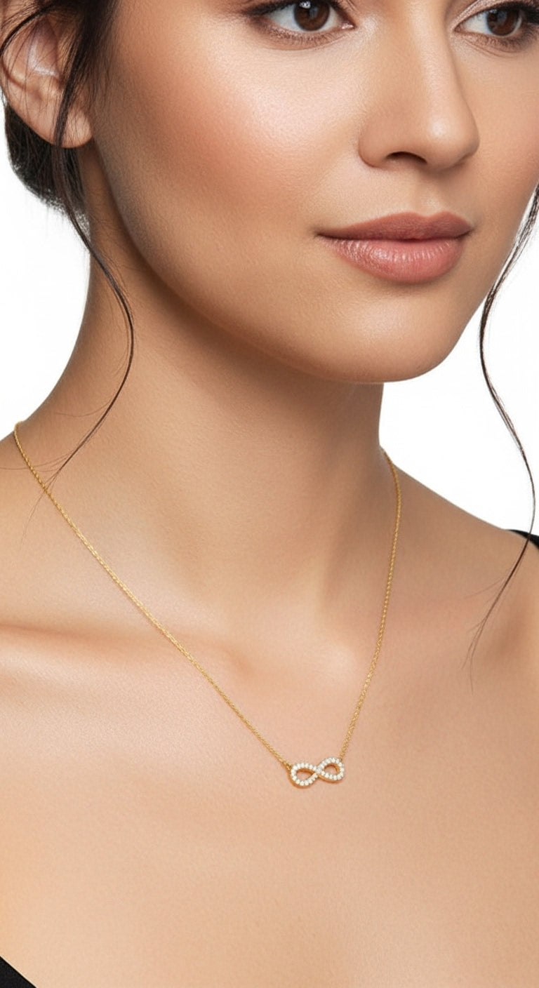 Infinity Gold Pendant Necklace