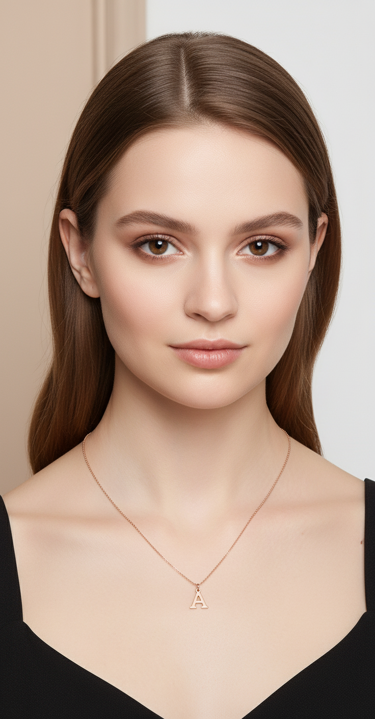 Initial Letter Pendant Necklace