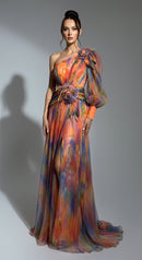 Lyra Off-Shoulder Mesh Dres