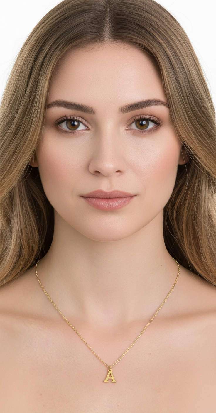 Initial Letter Pendant Necklace