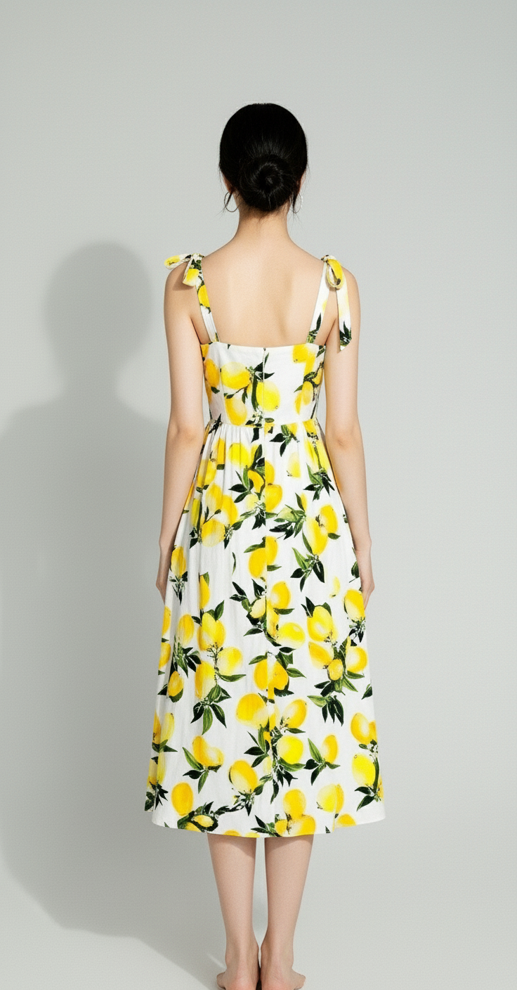 Elisa Printed Button Dress