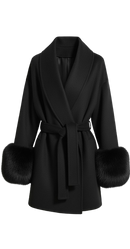 Helena Lace-Up Wool Coat