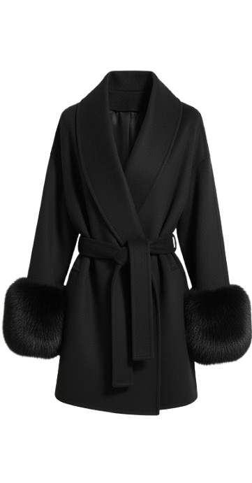 Helena Lace-Up Wool Coat