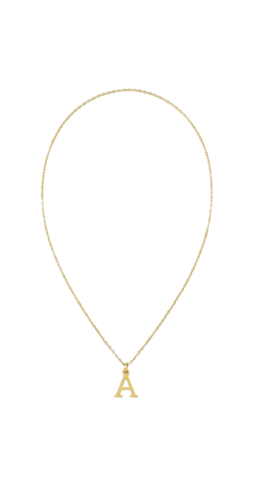 Initial Letter Pendant Necklace
