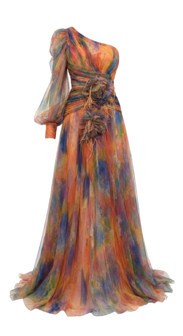 Lyra Off-Shoulder Mesh Dres