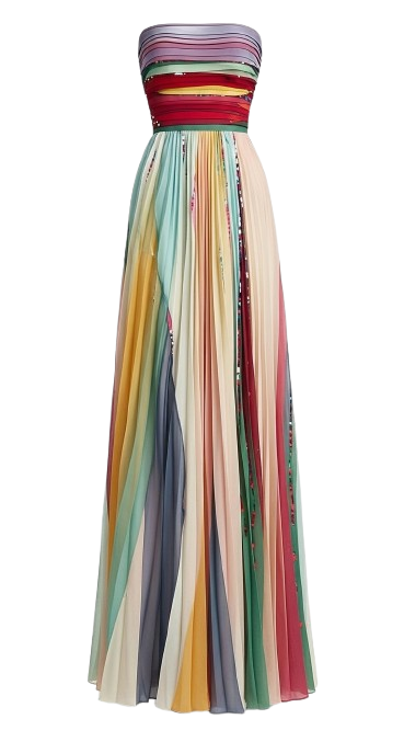 Camila Printed Tube Maxi Dress