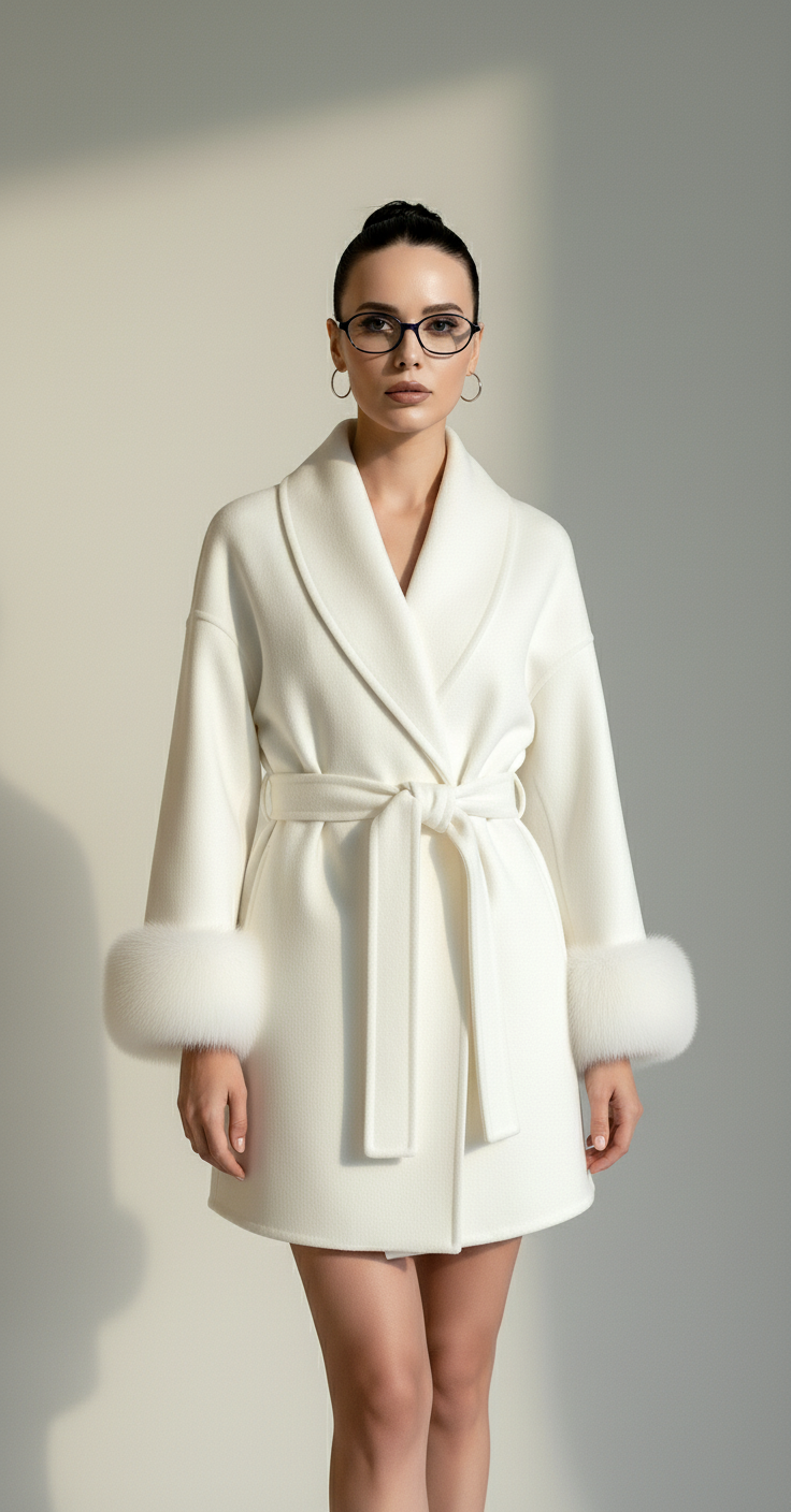 Helena Lace-Up Wool Coat