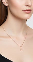 Initial Letter Pendant Necklace