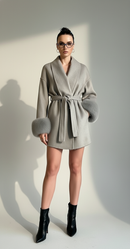 Helena Lace-Up Wool Coat