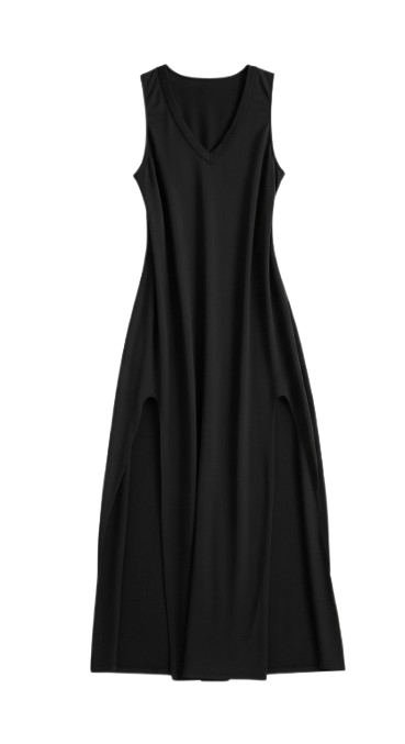 Arwen V-Neck Slit Dress