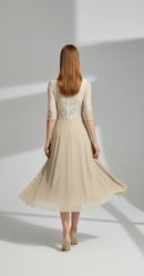 Eveline Lace Chiffon Evening Dress