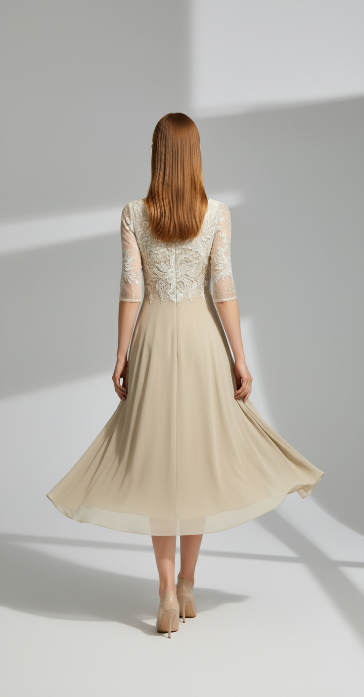 Eveline Lace Chiffon Evening Dress