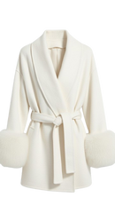 Helena Lace-Up Wool Coat