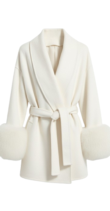 Helena Lace-Up Wool Coat