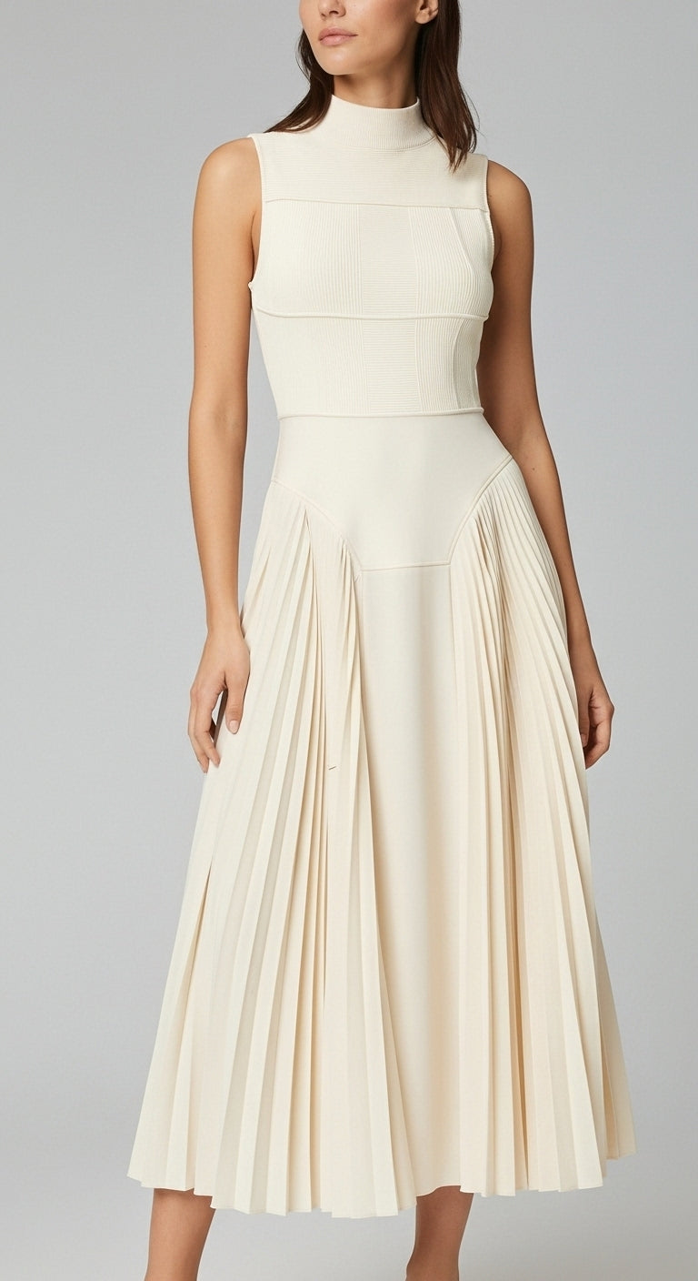 Elena Pleated Maxi Dress