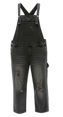 Nora Distressed Denim Overalls