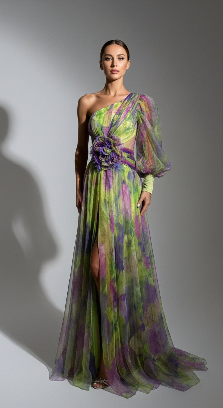 Lyra Off-Shoulder Mesh Dres