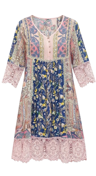 Elodie Retro Lace Dress