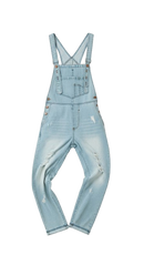 Nora Distressed Denim Overalls