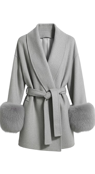 Helena Lace-Up Wool Coat