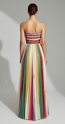 Camila Printed Tube Maxi Dress