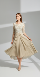 Eveline Lace Chiffon Evening Dress