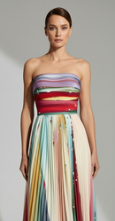 Camila Printed Tube Maxi Dress