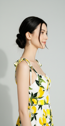 Elisa Printed Button Dress