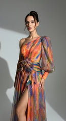 Lyra Off-Shoulder Mesh Dres