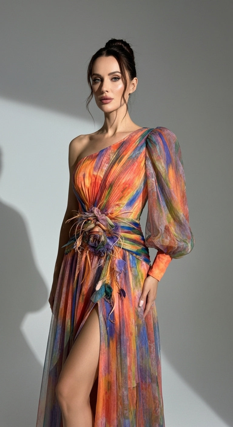 Lyra Off-Shoulder Mesh Dres