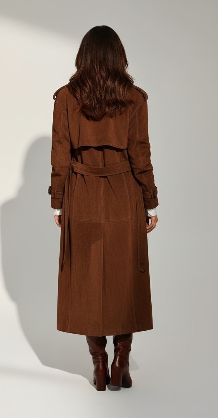 Victoria Lace-Up Wool Overcoat