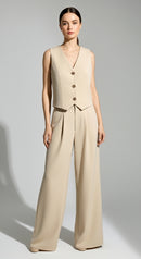 Lea Elegant Two-Piece Pants Set